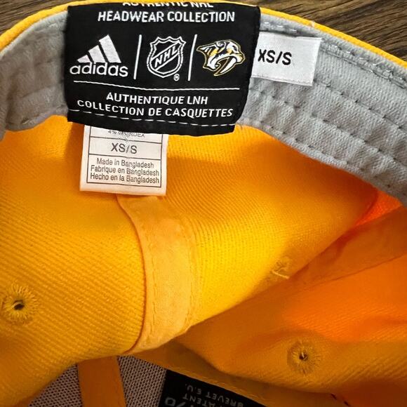 Adidas NHL Nashville Predators Yellow Ball Cap, Size XS/S - Picture 3 of 5